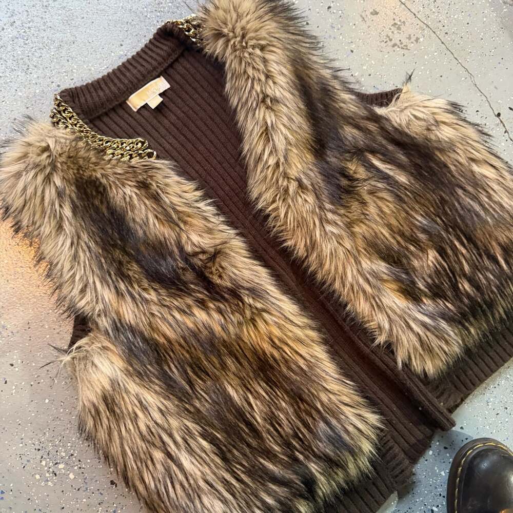 MICHAEL Michael Kors Faux Fur Vest Jacket - Picture 2 of 7